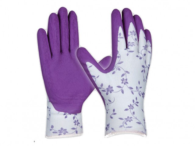 GEBOL Rukavice pracovne FLOWER LILA 8