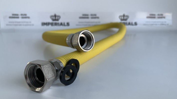 Nerezová plynová flexi hadica 1/2" x 1/2" FF - 50-100CM