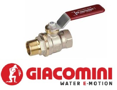 GIACOMINI Guľový ventil VODA 6/4" MF páka DADO