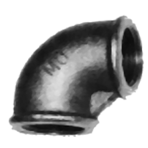 Čierne koleno 90 1/2" FF