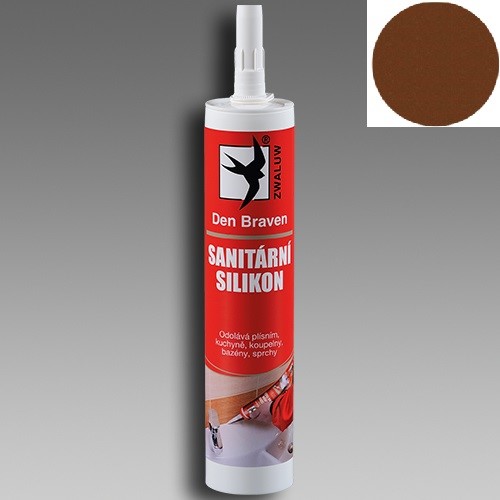 Den Braven Sanitárny silikón 280ml HNEDÁ
