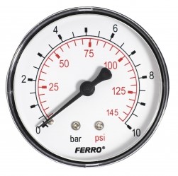 Manometer 63mm 1/4" zadný 0-4bar