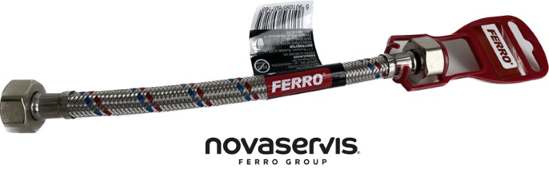 NOVA Nerezová hadička M1/2" x M1/2"-100cm