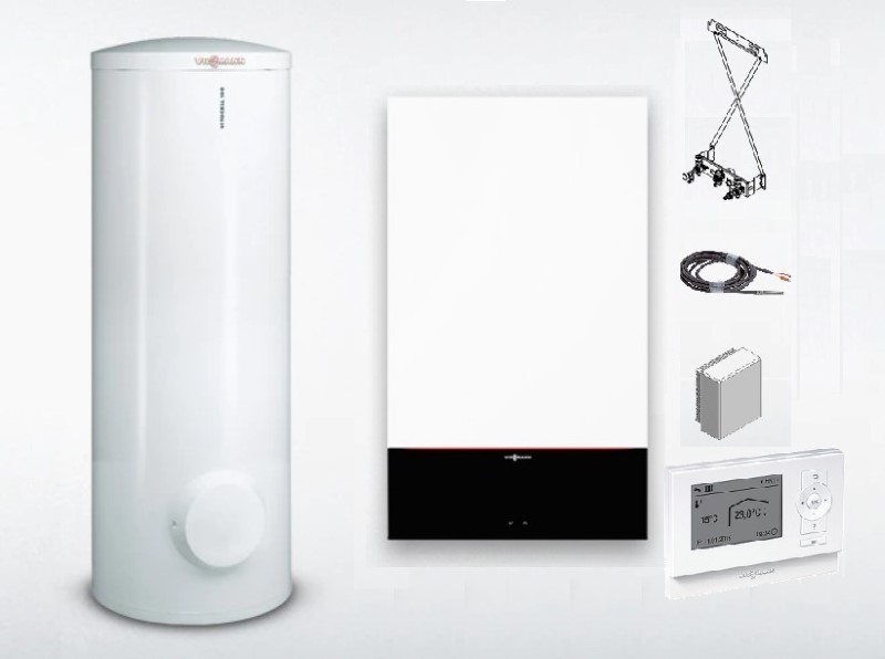 Zostava VIESSMANN Vitodens 100-W 3,2 - 19kW B1HG + Vitocell 100-W CUGA (100l) + Vitotrol 200-E
