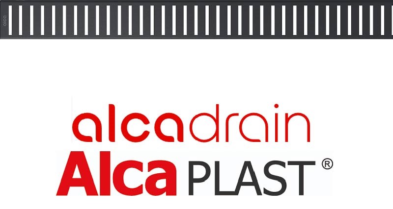 ALCADRAIN PURE-950BLACK Podlahový rošt pre líniový žľab - čierny