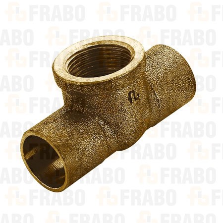 Spájkovací Cu T-kus so závitom 15-1/2"-15 F
