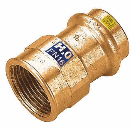 Lisovací Cu DG prechod na závit 15x3/4" vnútorný voda/plyn