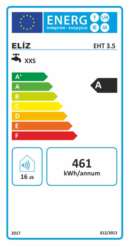 ELIZ EHT 3,5 - energetický štítok