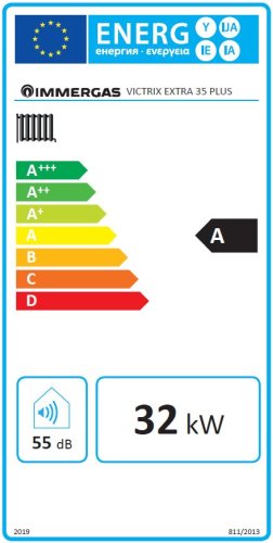 Immergas VICTRIX Extra 35 PLUS - energetický štítok