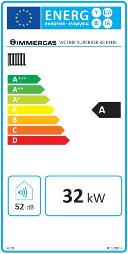 Immergas VICTRIX SUPERIOR 35 Plus - energetický štítok