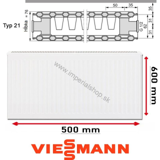 VIESSMANN Radiátor Typ 21 600/500