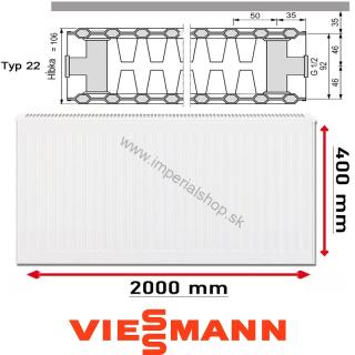 VIESSMANN Radiátor Typ 22 400/2000