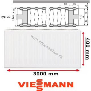 VIESSMANN Radiátor Typ 22 400/3000