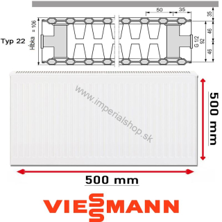 VIESSMANN Radiátor Typ 22 500/500