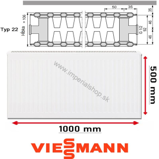 VIESSMANN Radiátor Typ 22 500/1000