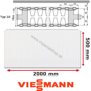 VIESSMANN Radiátor Typ 22 500/2000