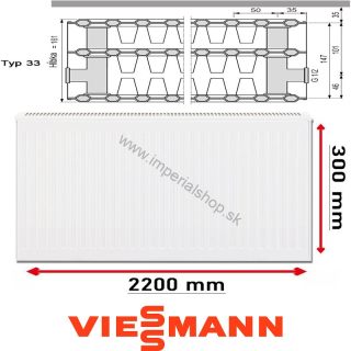 VIESSMANN Radiátor Typ 33 300/2200