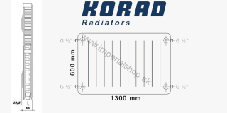 KORAD Radiátor 21K 600/1300