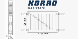 KORAD Radiátor 22K 400/2300