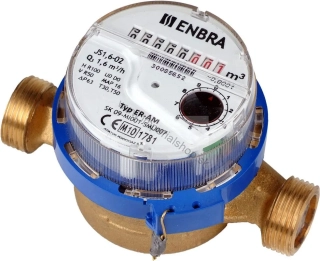 Bytový vodomer ENBRA ER-AM DN 15/SV Q3 2,5 m3/h 80mm + rádiový modul