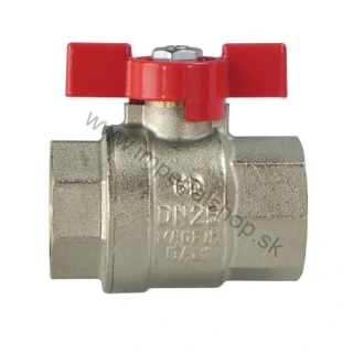 Guľový ventil VODA 3/8" FF motýľ
