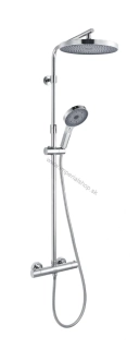 kielle Oudee - Sprchový set s termostatom, 26 cm, 3 prúdy, chróm 20602010