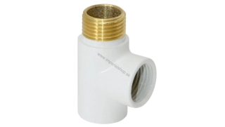Rebríkový T-kus 1/2" biely ku kúpeľňovému radiátoru