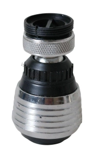 Perlátor s kĺbom a prepínačom, redukcia (M22x1 a M24x1) chróm a plast