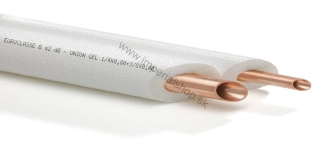 Chladivová rúra DUO 6+10, predizolované potrubie 6/10 1/4" +3/8"x1mm, 25m balenie