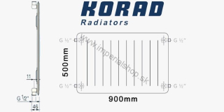 KORAD Radiátor 10K 500/900
