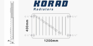 KORAD Radiátor 11K 400/1200