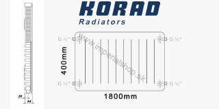 KORAD Radiátor 11K 400/1800