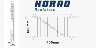 KORAD Radiátor 11K 600/400