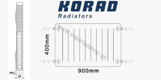 KORAD Radiátor 21K 400/900