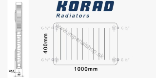 KORAD Radiátor 21K 400/1000