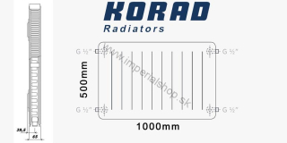 KORAD Radiátor 21K 500/1000