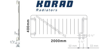 KORAD Radiátor 10VKP 400/2000