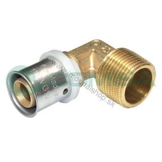 Lisovacie PEX DG koleno na závit 50 x 5/4" vonkajší