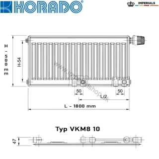 KORADO Radiátor 10VKM8 500/1800