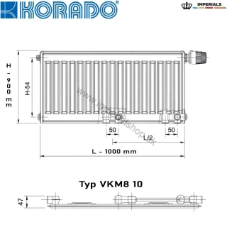 KORADO Radiátor 10VKM8 900/1000