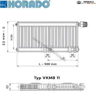 KORADO Radiátor 11VKM8 600/500