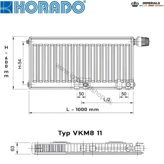 KORADO Radiátor 11VKM8 600/1000